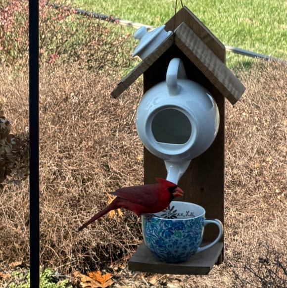 Rustic Wooden Bird Feeder Handmade Panda - Picture 8 of 13